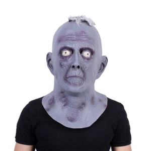 Halloween Scary COSPLAY Party Realistic Old Man Latex Mask Full Headgear - Picture 1 of 5
