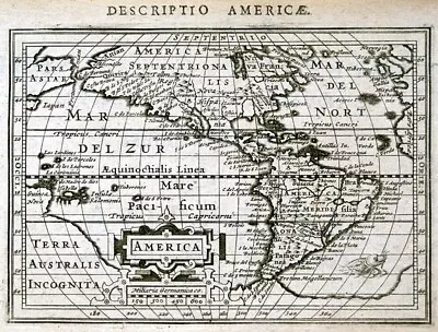 c 1616 ORIGINAL MAP OF THE AMERICAS, HONDIUS-BERTIUS - Image 1 of 4