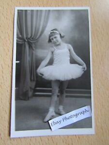 Old Vintage Photo Jerome Studio Young Girl Ballet Tutu