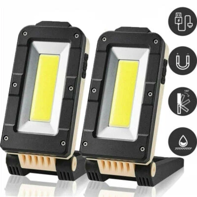2X LED COB KFZ Arbeitsleuchte Akku Werkstattlampe Handlampe Magnet Taschenlampe - Bild 1 von 4