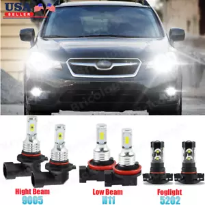 For Subaru XV Crosstrek 2013-2014 Combo 6x LED Headlight Hi Low Fog Light Bulbs - Picture 1 of 12