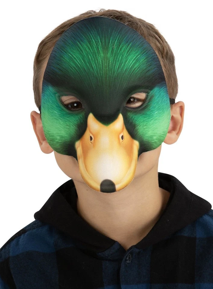 Ente Maske für Kinder - Tierische Halbmaske aus Kunststoff für Kinder - Bild 1 von 1