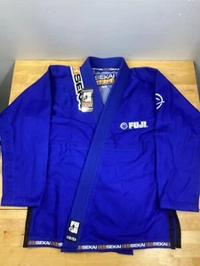 Fuji Sekai "World" Brazilian Jiu Jitsu BJJ Gi Kimono Mens W2 Blue #7401 - Picture 1 of 12