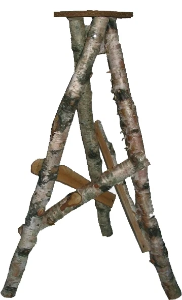 MARKENLOS Vogelhaus Ständer Vogelhäuschen Gestell Aufsteller aus Birke massiv Natur 1 m