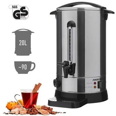 AREBOS Pentola per Vin Brulè Bollitore per Acqua Distributore Bevande Calde 20 L - Immagine 1 di 4