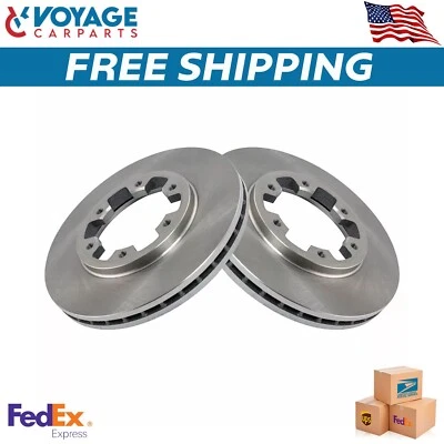 Nuevo juego de pares de rotores de freno delanteros para camioneta Nissan Pathfinder Frontier D21 85-02 Foto 1 de 4