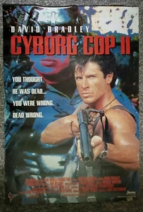 Cóster promocional de video de ciencia ficción Cyborg Cop II 1993 David Bradley Firstenberg en muy buena condición - Imagen 1 de 1