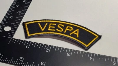 Vespa Tag Name Motorcycles 4.5" x 1.5" Sew Iron Quality Patch Fast Shipping - Image 1 of 4