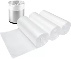 1.2 Gal Small Trash Bags 150Ct Clear 4.5L Bathroom Wastebasket Liners - Picture 1 of 12