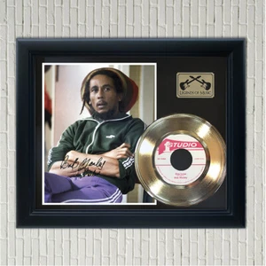 Bob Marley "One Love" Framed Reproduction Signed Record Display - Picture 1 of 4