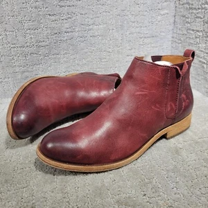 Korks Ease Mindo Women's Size 9M US Burgundy Leather Chelsea Bootie Boots K26447 - Picture 1 of 15