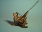 Lineol/Elastolin Flak Artillerist auf 2 cm -  Flak drehbar, 30er Jahre TOP