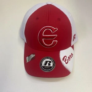 NWT - E - Adjustable Dad Hat Cap - Red White - Russell Athletics - Picture 1 of 3