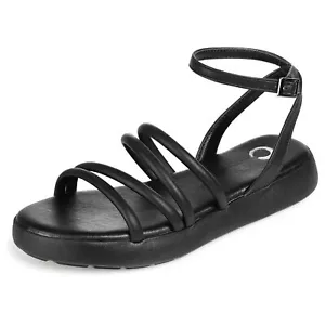 Journee Womens Palomma Tru Comfort Foam Ankle Strap Flat Sandals - Picture 1 of 6