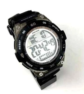 Orologio Armitron Uomo Nylon Nero WR 330 FT Cronografo Sveglia Batteria Nuova c52 - Foto 1 di 4