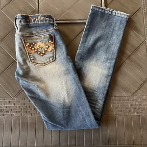 Vintage Pepe Jeans Womens Str Leg Blue Regular Fit Med Wash Low Rise Denim 24 - Picture 1 of 8