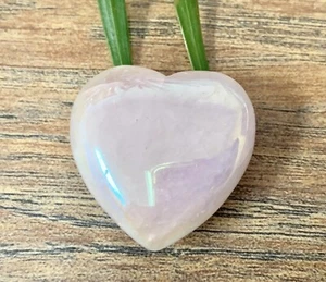 25 mm Cuarzo Rosa Ángel Aura Corazón Piedra Preciosa Cristal Bolsillo Corazón Chakra Reiki - Imagen 1 de 12