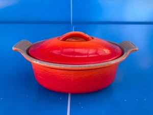 Le Creuset Terrina Ghisa Ovale Vintage Fegato Arancione Vulcanica N° 20 - Foto 1 di 5