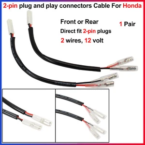 Für Honda vorne oder hinten 2-Pin Stecker Kabel Adapter Blinker Kugel Verbinder Kabel - Bild 1 von 11