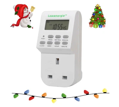 7 Day Digital LCD Timer Switch Electronic Plug-in Programmable 24 Hour Socket - Image 1 of 4