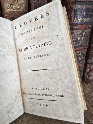 Antique Book from 1791 Complete Works of Mr. de Voltaire - Complete Theatre - Image 1 of 4