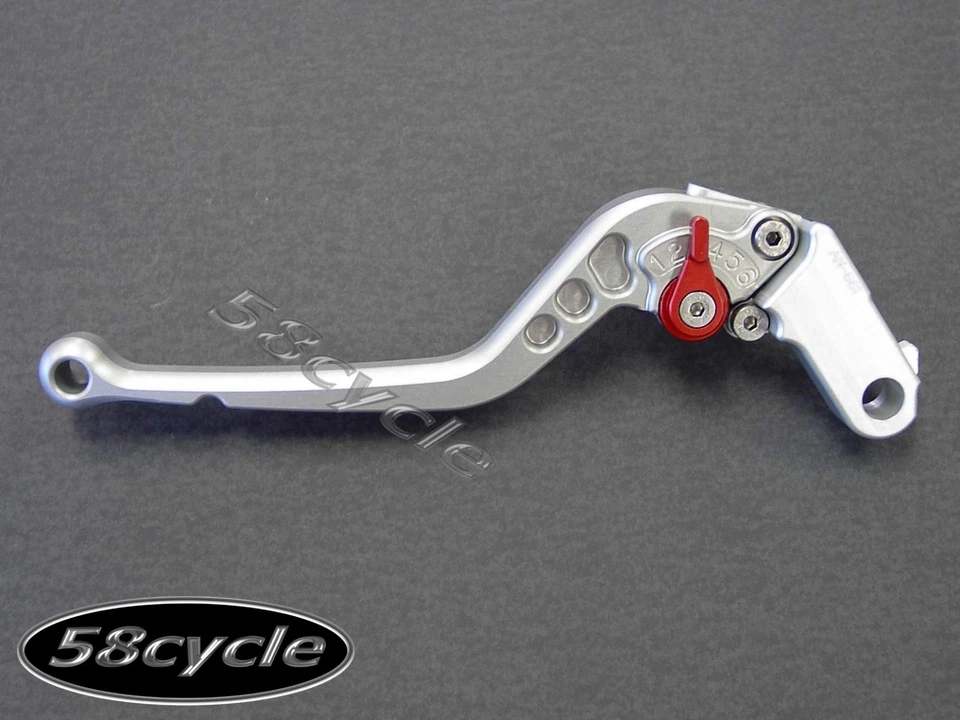 铃木 GSXR 600 750 1000 CRG 卷 A-Click 可调节长银色离合器杆 — 第 1/1 张图片