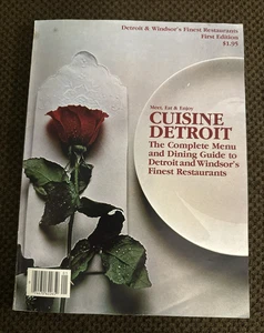 Vtg 1982 Cuisine Detroit MI & Windsors Finest Restaurants First Edition Menus - Picture 1 of 14