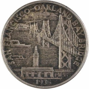 Bay Bridge Commemorative Silver Half Dollar 1936-S AU Uncertified #144 - Picture 1 of 2
