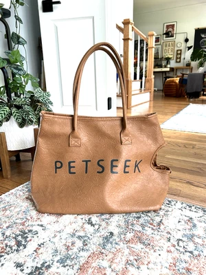 Moda Cartera para Perros Porta Mascotas Bolso de Cuero para Perros Pequeños Gatos Cachorro, Portátil Foto 1 de 4