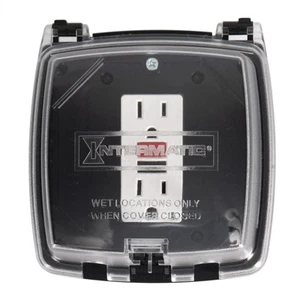 Intermatic WP1020C Wetterfeste Kunststoff Buchse Abdeckung für Zwei-Gang 4" Box... - Bild 1 von 4