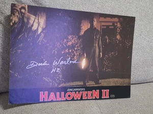 HALLOWEEN 1981 ORIGINAL 9x12 GERMAN LOBBY CARD SIGNED BY DICK WARLOCK - Picture 1 of 6