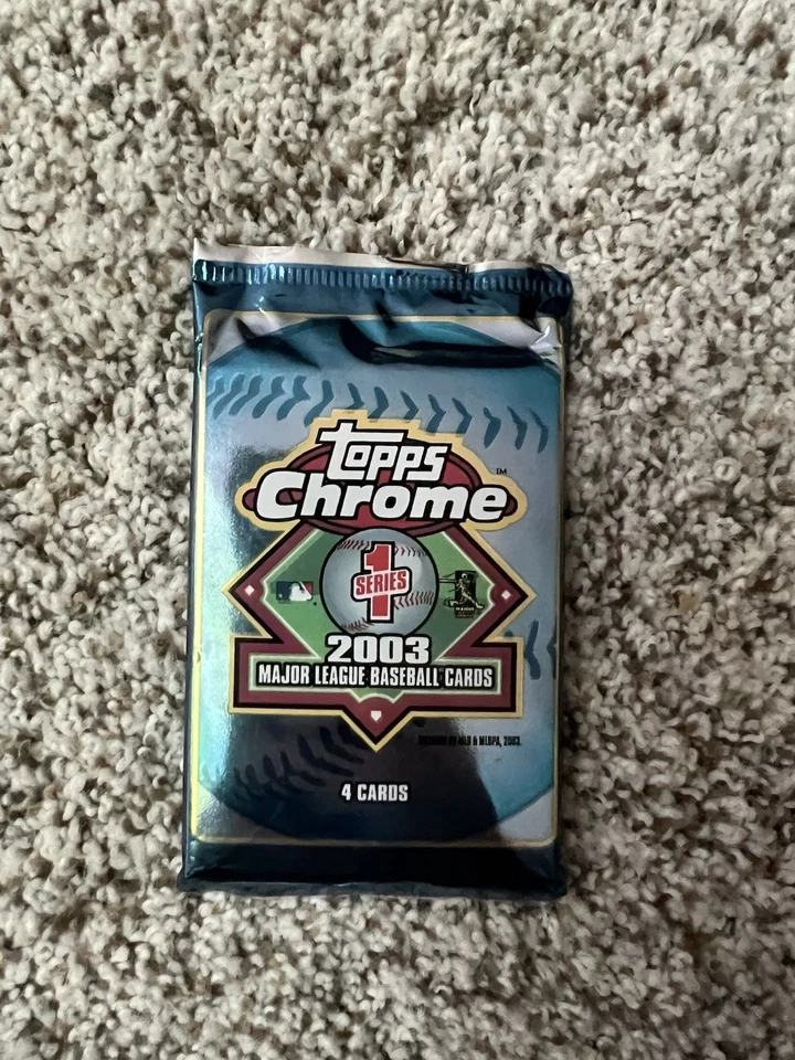2003 topps chrome baseball series 1 pack - Image 1 of 1