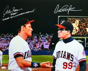 Charlie Sheen/Corbin Bernsen Autographed Major League 16x20 Photo w/ insc- JSAW - Picture 1 of 7