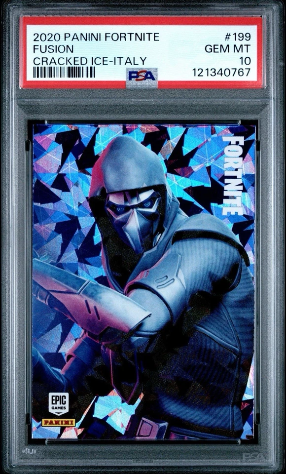 PSA 10 Fusion Cracked Ice Italy 2020 Panini Fortnite #199 Pop 1 - Image 1 of 1