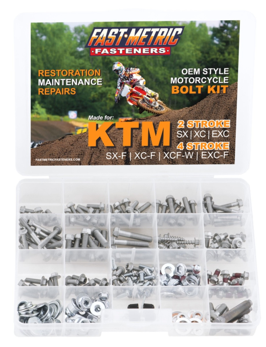 Kit Tornillos Ktm Kit De 76 Tornillos Para KTM SX, XC-F, EXC - Incluye Pernos Para Guardabarros Y Horquilla Kit Tornillos KTM SX XC-F EXC