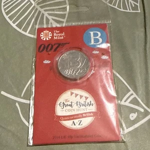 2018 10P B 007 James Bond COIN HUNT Sealed A to Z Royal Mint sealed on card - Picture 1 of 2