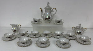 Verdadero servicio de café de porcelana diligencia 29 piezas olla azucarero tazas y más - Imagen 1 de 24