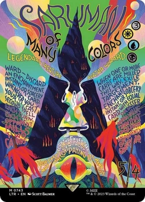 MTG English Saruman of Many Colors (Borderless Poster) NM Foil - Image 1 of 1