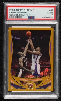 2004-05 Topps 铬金折射器 /99 克里斯·韦伯 #47 PSA 9 完好名人堂 — 第 1/2 张图片