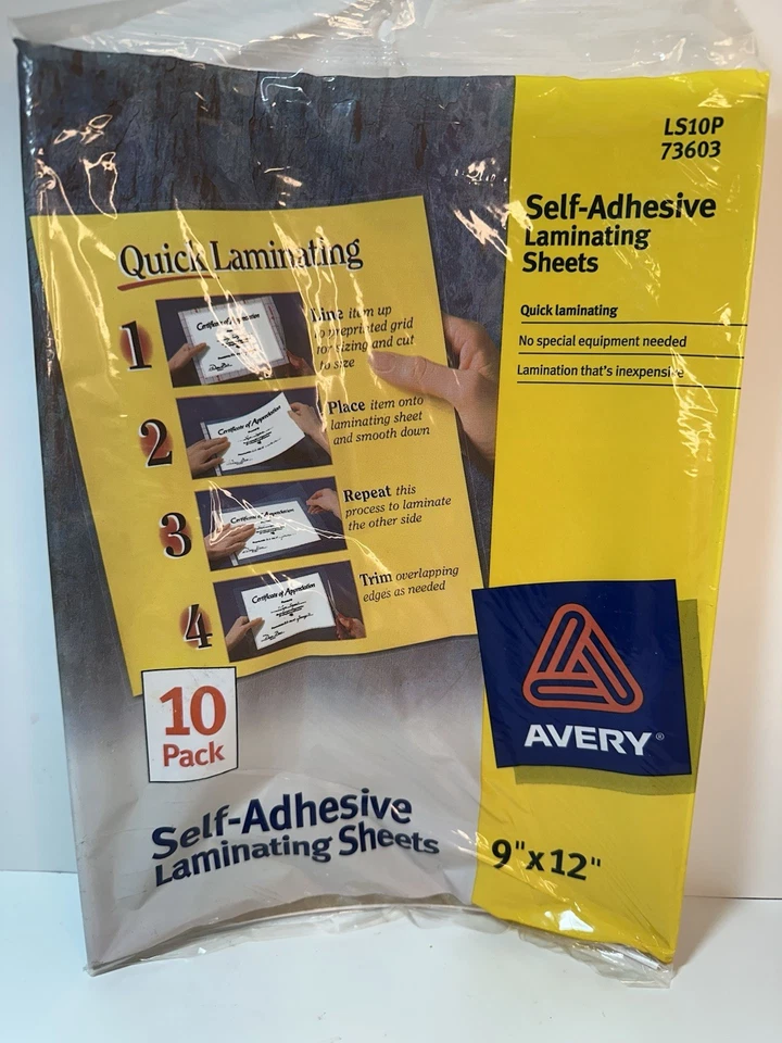 Avery Dennison 73603 Self-adhesive Laminating Sheets Ave73603