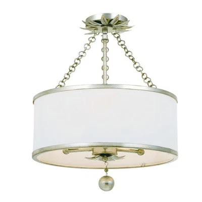 Crystorama Lighting Group 513_TECHO Broche 3 Luces 14"W - Plateado Foto 1 de 4