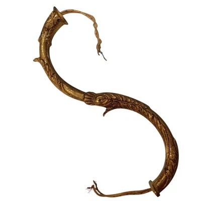 Vintage Brass Chandelier Arm Replacement, Two hole locations for prisms - Image 1 of 4