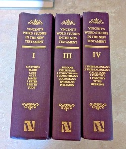Vincent's Word Studies in the New Testament- Vols 1, 3 & 4 --FAST SHIPPING - Picture 1 of 2