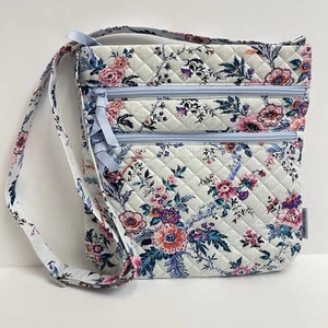Bolso Bandolera Vera Bradley Hipster Blanco y Floral Grande con Cremallera - Imagen 1 de 10