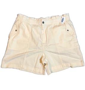 NEW Old Navy Ivory Paper Bag Waist Mom XL - Picture 1 of 3