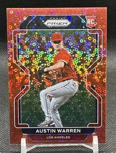 2022 Panini Prizm - Rookie Austin Warren #187 Red Donut Circle Prizm /99 RC - Foto 1 di 13