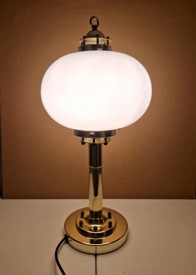 Peill & Putzler Tischleuchte Messing Glas Kugelschirm Lampe Tischlampe Vintage - Bild 1 von 4