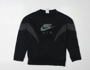 Nike Boys Black Sweatshirt Size S, Sports Pullover Top - Picture 1 of 12