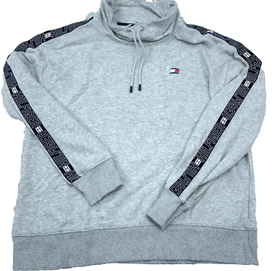 Tommy Hilfiger Sudadera Mujer Gris Medio Pullover Suéter Deporte Cuello Tortuga Foto 1 de 4