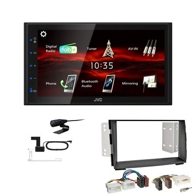 JVC Bluetooth 2DIN DAB+ Autoradio für KIA Venga ab 2009 schwarz - Bild 1 von 4
